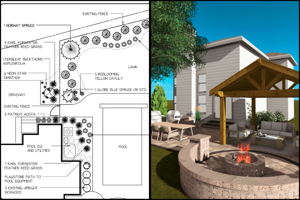 2D vs. 3D rendering for landscaping design in Central Ohio